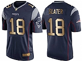 Nike New England Patriots #18 Matthew Slater Navy Gold Game Jersey Dingwo,baseball caps,new era cap wholesale,wholesale hats