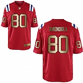 Nike New England Patriots #80 Danny Amendola Red Gold Game Jersey Dingwo,baseball caps,new era cap wholesale,wholesale hats