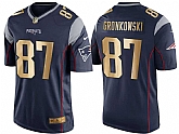 Nike New England Patriots #87 Rob Gronkowski Navy Gold Game Jersey Dingwo,baseball caps,new era cap wholesale,wholesale hats