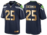 Nike Seattle Seahawks #25 Richard Sherman Navy Gold Game Jersey Dingwo,baseball caps,new era cap wholesale,wholesale hats