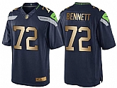 Nike Seattle Seahawks #72 Michael Bennett Navy Gold Game Jersey Dingwo,baseball caps,new era cap wholesale,wholesale hats