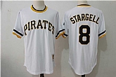 Pittsburgh Pirates #8 Willie Stargell Mitchell And Ness White Pullover Stitched Jersey,baseball caps,new era cap wholesale,wholesale hats