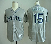 Seattle Mariners #15 Kyle Seager Gray Flexbase Stitched Jersey,baseball caps,new era cap wholesale,wholesale hats
