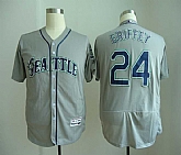 Seattle Mariners #24 Ken Griffey Jr. Gray Flexbase Stitched Jersey,baseball caps,new era cap wholesale,wholesale hats