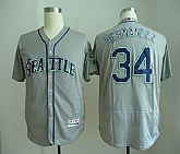 Seattle Mariners #34 Felix Hernandez Gray Flexbase Stitched Jersey,baseball caps,new era cap wholesale,wholesale hats
