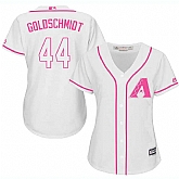 Women Arizona Diamondbacks #44 Paul Goldschmidt White Pink New Cool Base Jersey JiaSu,baseball caps,new era cap wholesale,wholesale hats