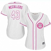 Women Houston Astros #43 Lance McCullers White Pink New Cool Base Jersey JiaSu,baseball caps,new era cap wholesale,wholesale hats