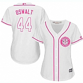 Women Houston Astros #44 Roy Oswalt White Pink New Cool Base Jersey JiaSu,baseball caps,new era cap wholesale,wholesale hats