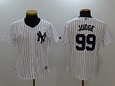 Women New York Yankees #99 Aaron Judge White New Cool Base Jersey,baseball caps,new era cap wholesale,wholesale hats