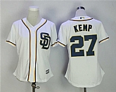 Women San Diego Padres #27 Matt Kemp White New Cool Base Jersey,baseball caps,new era cap wholesale,wholesale hats