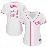 Women Toronto Blue Jays #54 Roberto Osuna White Pink New Cool Base Jersey JiaSu,baseball caps,new era cap wholesale,wholesale hats