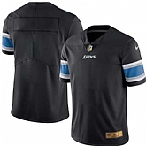 Customized Men's Nike Limited Detroit Lions Black Gold Color Rush Stitched Jersey,baseball caps,new era cap wholesale,wholesale hats