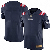 Customized Men's Nike Limited New England Patriots Navy Gold Color Rush Stitched Jersey,baseball caps,new era cap wholesale,wholesale hats