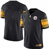 Customized Men's Nike Limited Pittsburgh Steelers Black Gold Color Rush Stitched Jersey,baseball caps,new era cap wholesale,wholesale hats