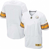 Customized Men's Nike Pittsburgh Steelers White Gold Elite Stitched Jersey,baseball caps,new era cap wholesale,wholesale hats