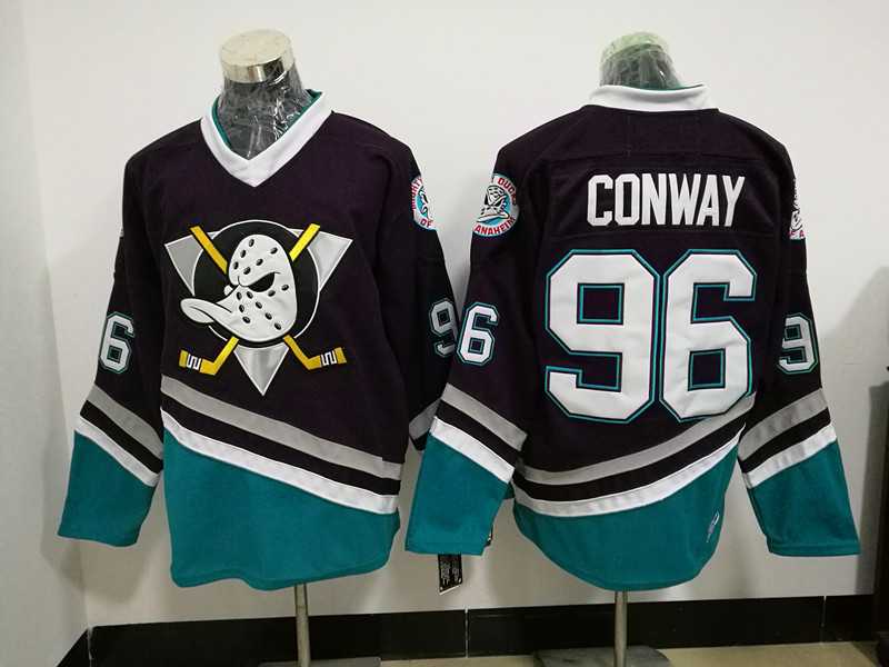 Anaheim Ducks #96 Conway Black Green CCM Throwback Stitched NHL Jersey