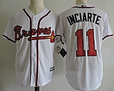 Atlanta Braves #11 Inciarte White New Cool Base Stitched Jersey,baseball caps,new era cap wholesale,wholesale hats