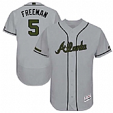 Atlanta Braves #5 Freddie Freeman Gray 2017 Memorial Day Flexbase Player Jersey JiaSu,baseball caps,new era cap wholesale,wholesale hats