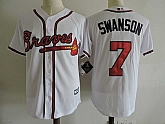 Atlanta Braves #7 Dansby Swanson White Mitchell And Ness 1995 Throwback Stitched Jersey,baseball caps,new era cap wholesale,wholesale hats