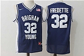 BYU Cougars #32 Jimmer Fredette Navy College Basketball Stitched Jersey,baseball caps,new era cap wholesale,wholesale hats