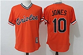 Baltimore Orioles #10 Adam Jones Orange Mitchell And Ness Throwback Pullover Stitched Jersey,baseball caps,new era cap wholesale,wholesale hats