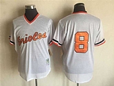 Baltimore Orioles #8 Cal Ripken White Mitchell And Ness Throwback Pullover Stitched Jersey,baseball caps,new era cap wholesale,wholesale hats