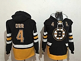 Boston Bruins #4 Bobby Orr Black All Stitched Hoodie Sweatshirt,baseball caps,new era cap wholesale,wholesale hats