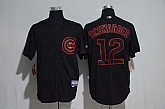 Chicago Cubs #12 Kyle Schwarber Black Fashion Cool Base Stitched Jersey,baseball caps,new era cap wholesale,wholesale hats