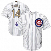 Chicago Cubs #14 Ernie Banks White World Series Champions Gold Program New Cool Base Stitched Jersey,baseball caps,new era cap wholesale,wholesale hats