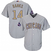 Chicago Cubs #14 Ernie Banks World Series Champions Gold Program Cool Base Stitched Jersey JiaSu,baseball caps,new era cap wholesale,wholesale hats