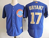 Chicago Cubs #17 Kris Bryant Blue Gold Cooperstown New Cool Base Stitched Jersey,baseball caps,new era cap wholesale,wholesale hats