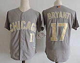 Chicago Cubs #17 Kris Bryant Gray Gold Cooperstown New Cool Base Stitched Jersey,baseball caps,new era cap wholesale,wholesale hats