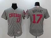 Chicago Cubs #17 Kris Bryant Gray Mother's Day Flexbase Jersey,baseball caps,new era cap wholesale,wholesale hats