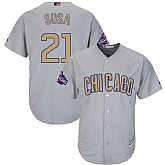 Chicago Cubs #21 Sammy Sosa World Series Champions Gold Program Cool Base Stitched Jersey JiaSu,baseball caps,new era cap wholesale,wholesale hats