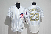 Chicago Cubs #23 Ryne Sandberg White World Series Champions Gold Program Flexbase Collection Stitched Jersey,baseball caps,new era cap wholesale,wholesale hats