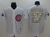 Chicago Cubs #27 Addison Russell White World Series Champions Gold Program New Cool Base Stitched Jersey,baseball caps,new era cap wholesale,wholesale hats