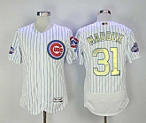 Chicago Cubs #31 Greg Maddux White World Series Champions Gold Program Flexbase Collection Stitched Jersey,baseball caps,new era cap wholesale,wholesale hats