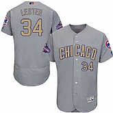 Chicago Cubs #34 Jon Lester World Series Champions Gold Program Flexbase Stitched Jersey JiaSu,baseball caps,new era cap wholesale,wholesale hats