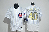 Chicago Cubs #40 Willson Contreras White World Series Champions Gold Program Flexbase Collection Stitched Jersey,baseball caps,new era cap wholesale,wholesale hats