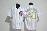 Chicago Cubs #40 Willson Contreras World Series Champions Gold Program New Cool Base Stitched Jersey,baseball caps,new era cap wholesale,wholesale hats