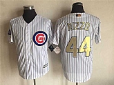 Chicago Cubs #44 Anthony Rizzo White World Series Champions Gold Program New Cool Base Stitched Jersey,baseball caps,new era cap wholesale,wholesale hats
