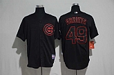 Chicago Cubs #49 Jake Arrieta Black Fashion Cool Base Stitched Jersey,baseball caps,new era cap wholesale,wholesale hats