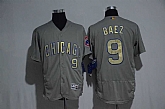 Chicago Cubs #9 Javier Baez Gray Gold Flexbase Collection Stitched Jersey,baseball caps,new era cap wholesale,wholesale hats
