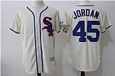 Chicago White Sox #45 Michael Jordan Cream New Cool Base Stitched Jersey,baseball caps,new era cap wholesale,wholesale hats