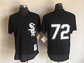 Chicago White Sox #72 Carlton Fisk Black Mitchell And Ness Throwback Pullover Stitched Jersey,baseball caps,new era cap wholesale,wholesale hats