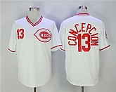 Cincinnati Reds #13 Dave Concepcion White Mitchell And Ness Throwback Pullover Stitched Jersey,baseball caps,new era cap wholesale,wholesale hats