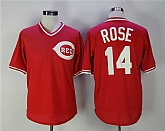 Cincinnati Reds #14 Pete Rose 1976 BP Red Mitchell And Ness Throwback Pullover Stitched Jersey,baseball caps,new era cap wholesale,wholesale hats