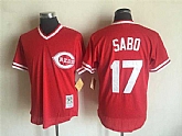 Cincinnati Reds #17 Chris Sabo Red Mitchell And Ness Throwback Pullover Stitched Jersey,baseball caps,new era cap wholesale,wholesale hats