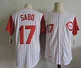 Cincinnati Reds #17 Chris Sabo White Mitchell And Ness Throwback Stitched Jersey,baseball caps,new era cap wholesale,wholesale hats