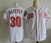 Cincinnati Reds #30 Ken Griffey White New Cool Base Stitched Jersey,baseball caps,new era cap wholesale,wholesale hats